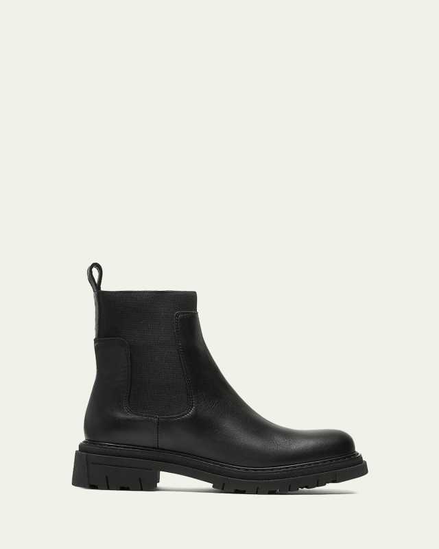 Darren Leather Extended-Elastic Chelsea Boots